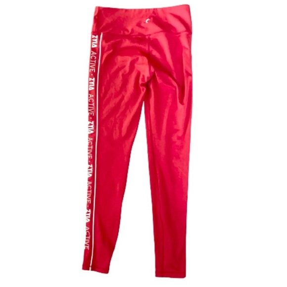 Zyia Active Light N Tight High Rise Red Logo Striped
Leggings Size 8-10 - Picture 5 of 7